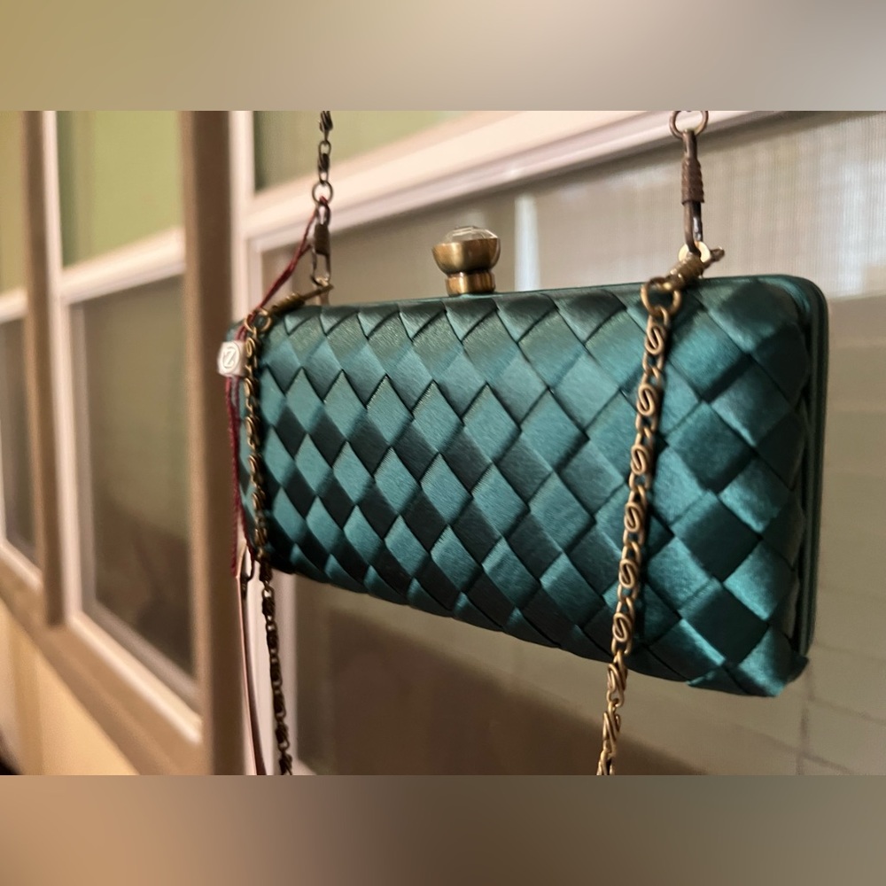 Elegant Green Clutch Bag NWT